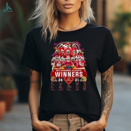 2023 – 2024 NFC Division Playoffs Winner San Francisco 49ers 24 – 21 Green Bay Packers Signatures t shirt