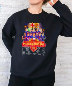 2023–2024 Supercopa de España Champions FC Barcelona player signatures logo firework shirt