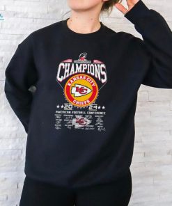 2024 AFC Champions Kansas City Chiefs American football Conference signatures shirt