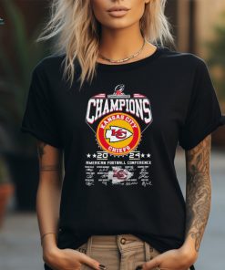 2024 AFC Champions Kansas City Chiefs American football Conference signatures shirt