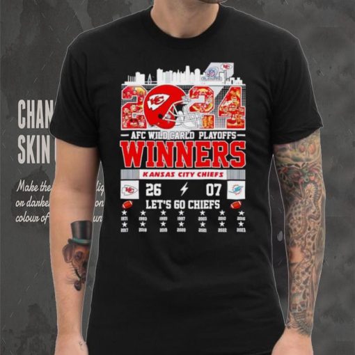 2024 AFC Wild Card Playoffs Winners Kansas City Chiefs let’s go Chiefs shirt