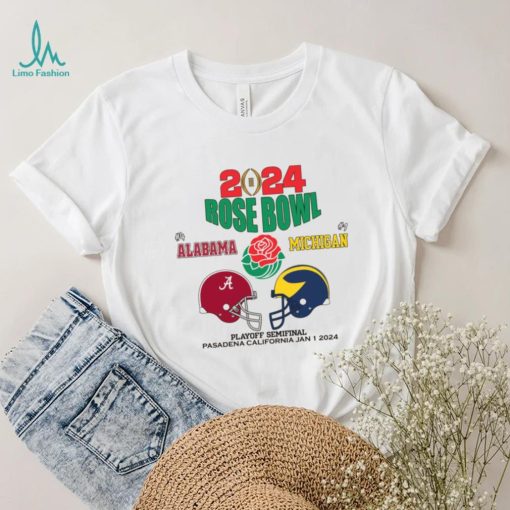 2024 Alabama And Michigan rose bowl graphic 2024 T Shirt