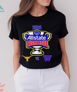 2024 Allstate Sugar Bowl Texas Longhorns vs. Washington Huskies matchup logo shirt