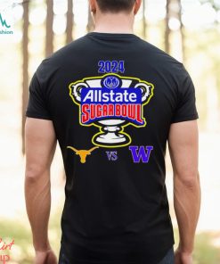 2024 Allstate Sugar Bowl Texas Longhorns vs. Washington Huskies matchup logo shirt