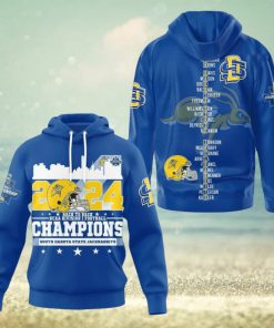 2024 Back To Back Ncaa Division I Football Champions South Dakota State Jackrabbits 3d Shirt Hoodie