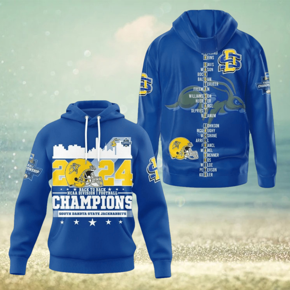2024 Back To Back Ncaa Division I Football Champions South Dakota State Jackrabbits 3d Shirt Hoodie 2024 Back To Back Ncaa Division I Football Champions South Dakota State Jackrabbits 3d Shirt Hoodie