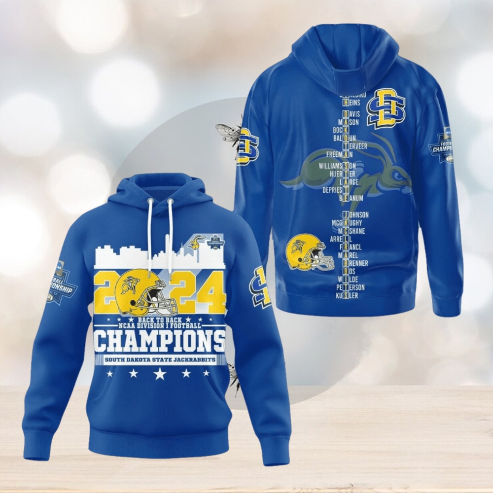 2024 Back To Back Ncaa Division I Football Champions South Dakota State Jackrabbits 3d Shirt Hoodie 2024 Back To Back Ncaa Division I Football Champions South Dakota State Jackrabbits 3d Shirt Hoodie