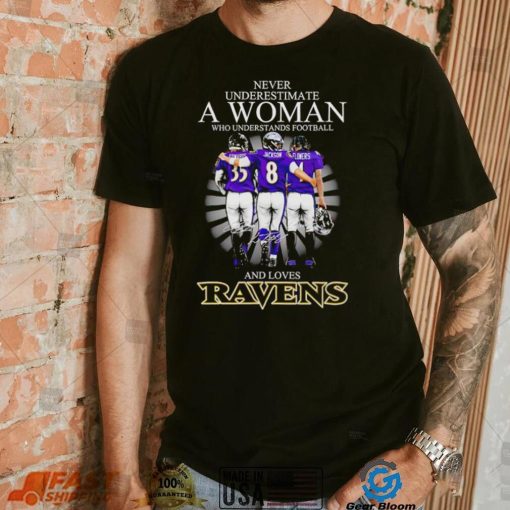 2024 Baltimore Ravens never underestimate a woman who understands football and loves Ravens shirt