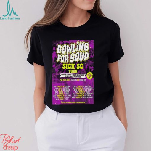 2024 Bowling For Soup Sick 50 Tour Poster t shirt