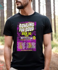 2024 Bowling For Soup Sick 50 Tour Poster t shirt