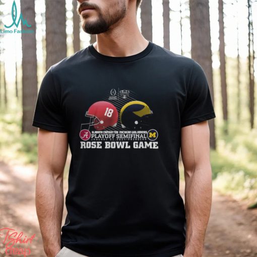 2024 CFP Rose Bowl Game Michigan Wolverines Vs Alabama Crimson Tide Shirt