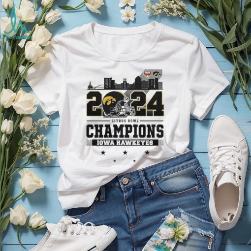 2024 Citrus Bowl Champions Iowa Hawkeyes City Helmet And Logo T Shirt