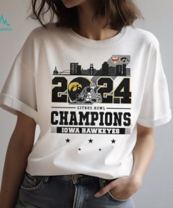 2024 Citrus Bowl Champions Iowa Hawkeyes City Helmet And Logo T Shirt