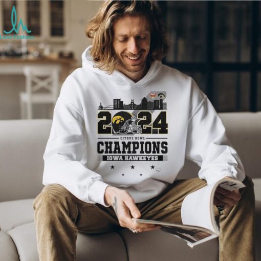 2024 Citrus Bowl Champions Iowa Hawkeyes City Helmet And Logo T Shirt