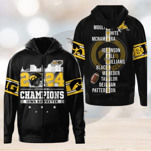 2024 Citrus Bowl Champions Iowa Hawkeyes Hoodie T Shirt