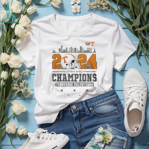 2024 Citrus Bowl Champions Tennessee Volunteers Helmet And Logo T Shirt