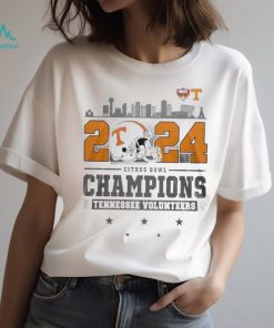 2024 Citrus Bowl Champions Tennessee Volunteers Helmet And Logo T Shirt