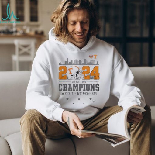 2024 Citrus Bowl Champions Tennessee Volunteers Helmet And Logo T Shirt