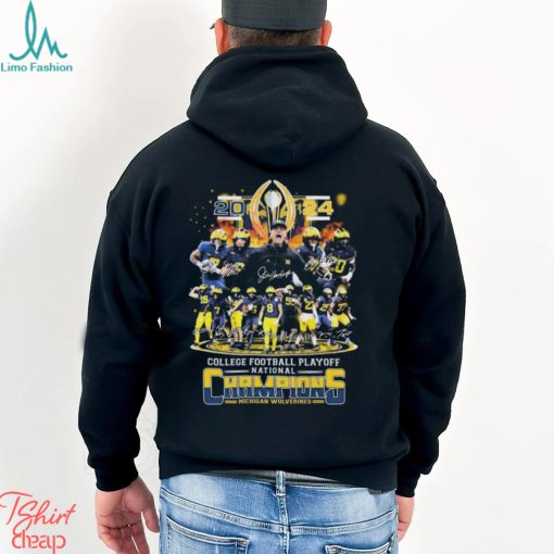 2024 College Football Playoff Michigan Wolverines National Champions Signatures Shirt