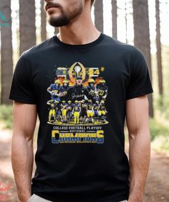 2024 College Football Playoff Michigan Wolverines National Champions Signatures Shirt