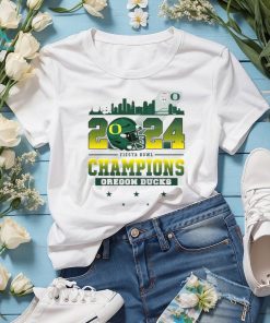 2024 Fiesta Bowl Champions Oregon Ducks City Helmet And Logo T Shirt
