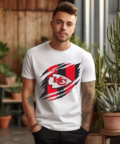 2024 NFL Championship Game Kansas City Chiefs torn logo shirt
