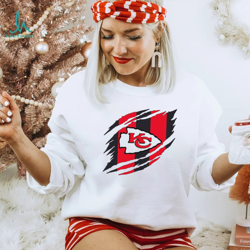 2024 NFL Championship Game Kansas City Chiefs torn logo shirt 2024 NFL Championship Game Kansas City Chiefs torn logo shirt