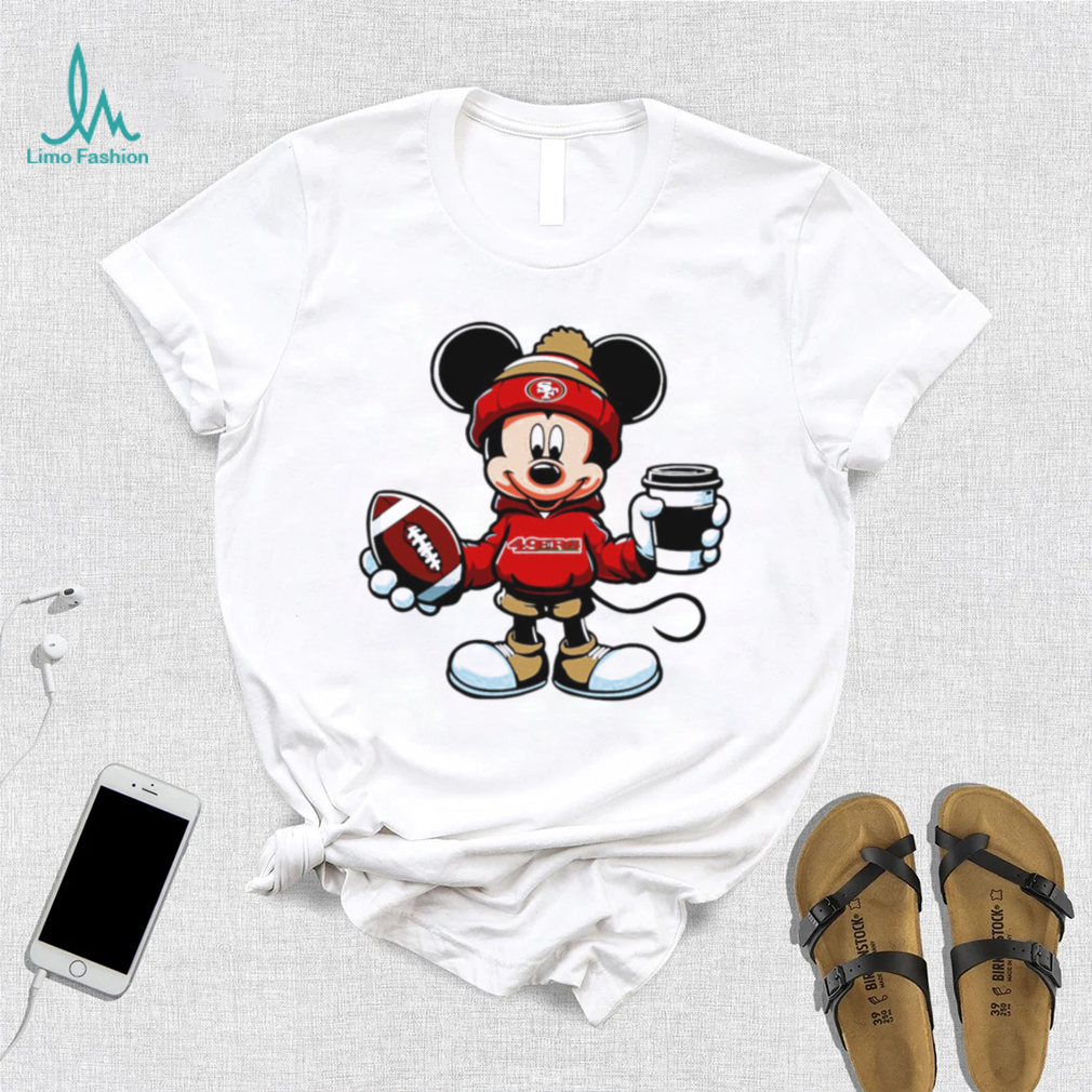 2024 NFL Championship Game Mickey Mouse coffee cup San Francisco 49ers football logo shirt 2024 NFL Championship Game Mickey Mouse coffee cup San Francisco 49ers football logo shirt