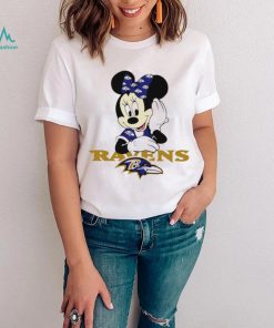 2024 NFL Championship Game Minnie Mouse Baltimore Ravens football logo shirt