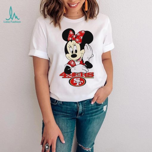 2024 NFL Championship Game Minnie Mouse San Francisco 49ers football logo shirt