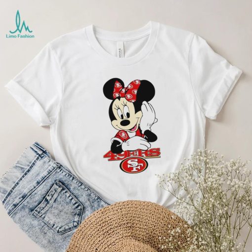2024 NFL Championship Game Minnie Mouse San Francisco 49ers football logo shirt