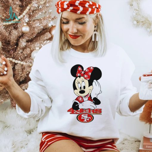 2024 NFL Championship Game Minnie Mouse San Francisco 49ers football logo shirt