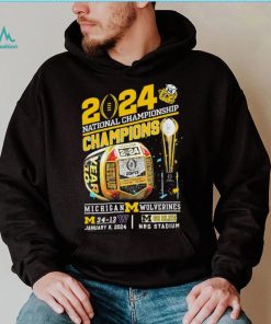 2024 National Championship Champions Michigan Wolverines 34 13 Washington Go Blue Rings Shirt