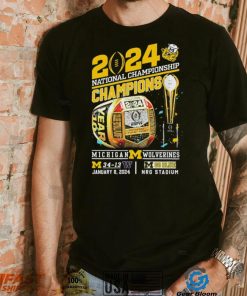 2024 National Championship Champions Michigan Wolverines 34 13 Washington Go Blue Rings Shirt