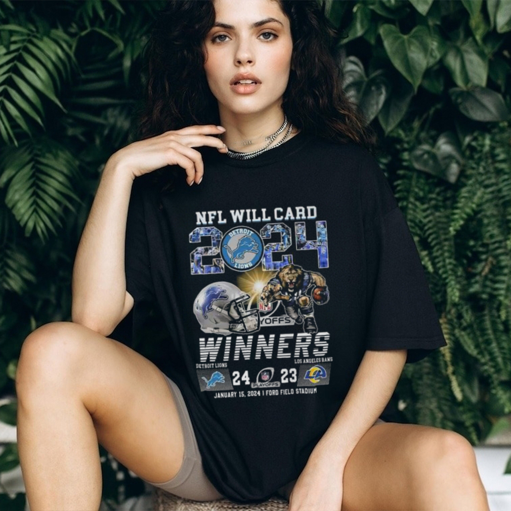 2024 Nfl Will Card Playoffs Winners Detroit Lions 24 – 23 Los Angeles Rams January 15 2024 T Shirt 2024 Nfl Will Card Playoffs Winners Detroit Lions 24 – 23 Los Angeles Rams January 15 2024 T Shirt