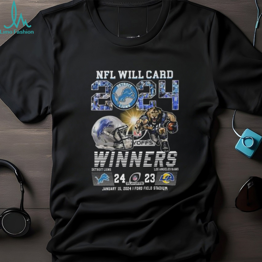 2024 Nfl Will Card Playoffs Winners Detroit Lions 24 – 23 Los Angeles Rams January 15 2024 T Shirt 2024 Nfl Will Card Playoffs Winners Detroit Lions 24 – 23 Los Angeles Rams January 15 2024 T Shirt