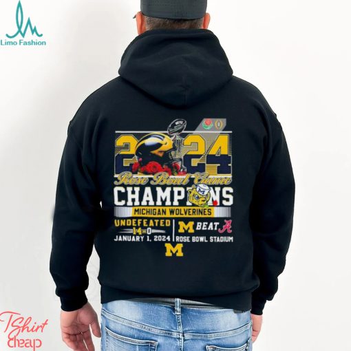 2024 Rose Bowl Game Champions Michigan Wolverines Beat Alabama Undefeated 14 0 Shirt