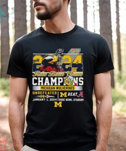 2024 Rose Bowl Game Champions Michigan Wolverines Beat Alabama Undefeated 14 0 Shirt