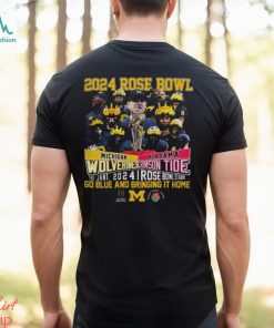 2024 Rose Bowl Merch Michigan Wolverines Vs Alabama Crimson Tide 2024 Rose Bowl Stadium Go Blue And Bringing It Home Shirt