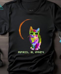 2024 Solar Eclipse Cat Wearing Solar Eclipse Glasses T Shirt