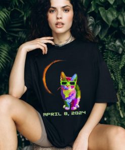 2024 Solar Eclipse Cat Wearing Solar Eclipse Glasses T Shirt