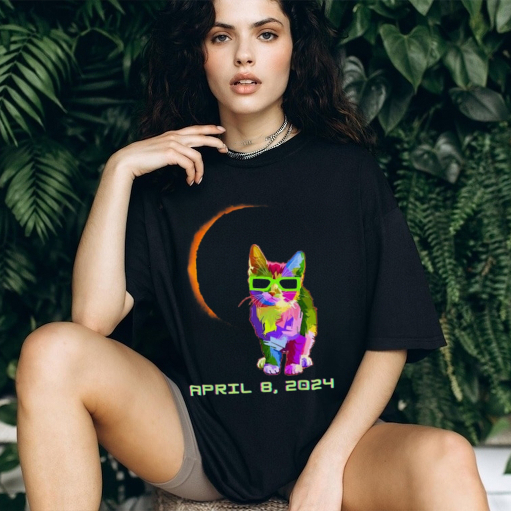 2024 Solar Eclipse Cat Wearing Solar Eclipse Glasses T Shirt 2024 Solar Eclipse Cat Wearing Solar Eclipse Glasses T Shirt