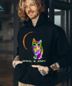 2024 Solar Eclipse Cat Wearing Solar Eclipse Glasses T Shirt