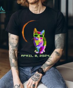 2024 Solar Eclipse Cat Wearing Solar Eclipse Glasses T Shirt