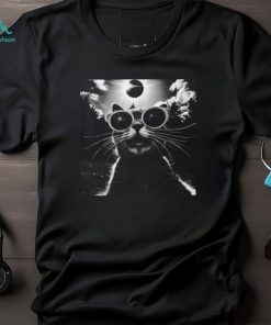 2024 Solar Eclipse Funny Cat Wearing Solar Eclipse Glasses T Shirt