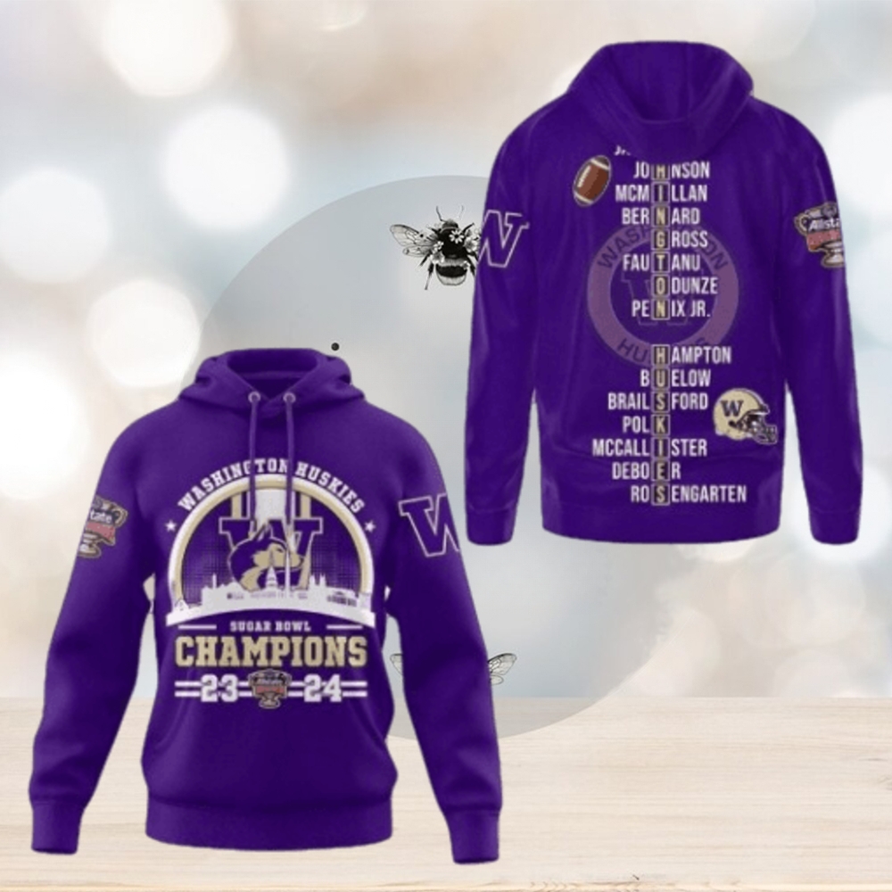 2024 Sugar Bowl Champions Sweatshirt, Washington Huskies Football Hoodie 3D 2024 Sugar Bowl Champions Sweatshirt, Washington Huskies Football Hoodie 3D