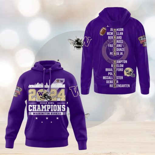 2024 Sugar Bowl Champions Washington Huskies Hoodie T Shirt