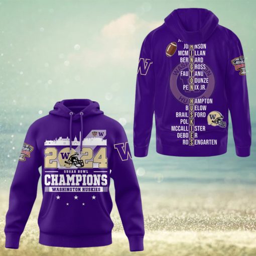 2024 Sugar Bowl Champions Washington Huskies Hoodie T Shirt