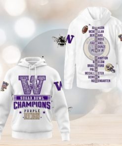 2024 Sugar Bowl Champions Washington Huskies Hoodie White Reign Hoodie 3D