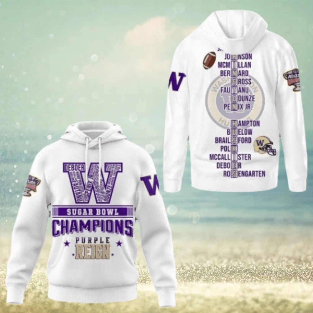 2024 Sugar Bowl Champions Washington Huskies Hoodie White Reign Hoodie 3D 2024 Sugar Bowl Champions Washington Huskies Hoodie White Reign Hoodie 3D